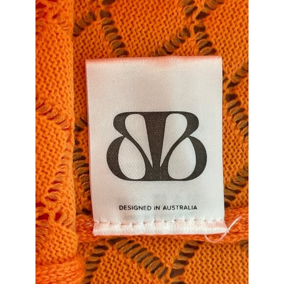 Beginning Boutique Zaida Orange Knit Wide Leg Knit Pants‎ US 2 $69 NWT Chic Fun - Picture 14 of 16